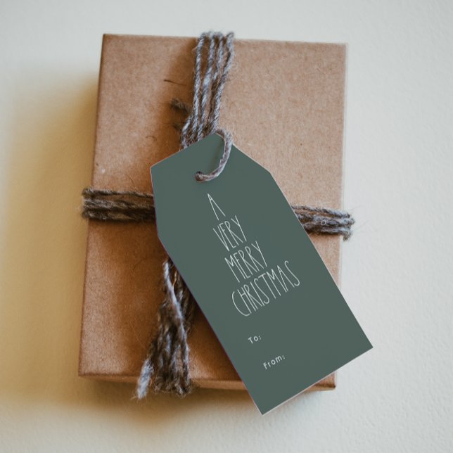 Étiquettes-cadeau Polka Boho vert point Noël à partir de (Créateur téléchargé)