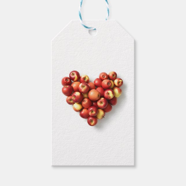 Étiquettes-cadeau Pomme de cœur (Devant)
