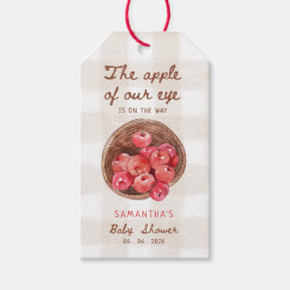 Étiquettes-cadeau pomme de nos yeux douche de bébé
