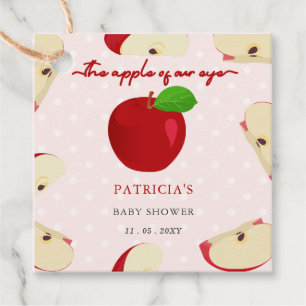 Étiquettes Cadeau Pomme de notre Baby shower de fille chute de l'oei
