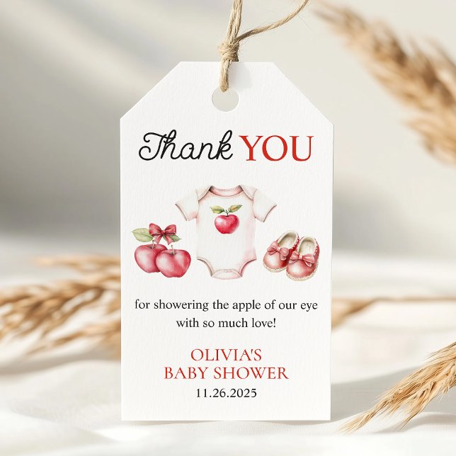 Étiquettes-cadeau Pomme de notre orchidée OEil Baby shower de récolt (Créateur téléchargé)