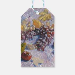 Étiquettes-cadeau Pommes, poires, citrons et raisins Oeuvre vintag