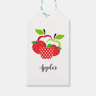 Étiquettes-cadeau Pommes rouges et vertes