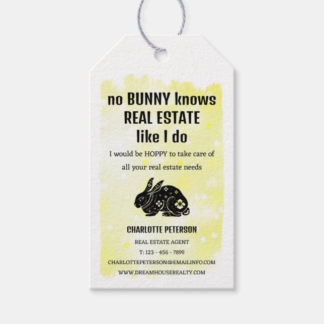 Étiquettes-cadeau Pop Immobilier de Pâques par (Devant)