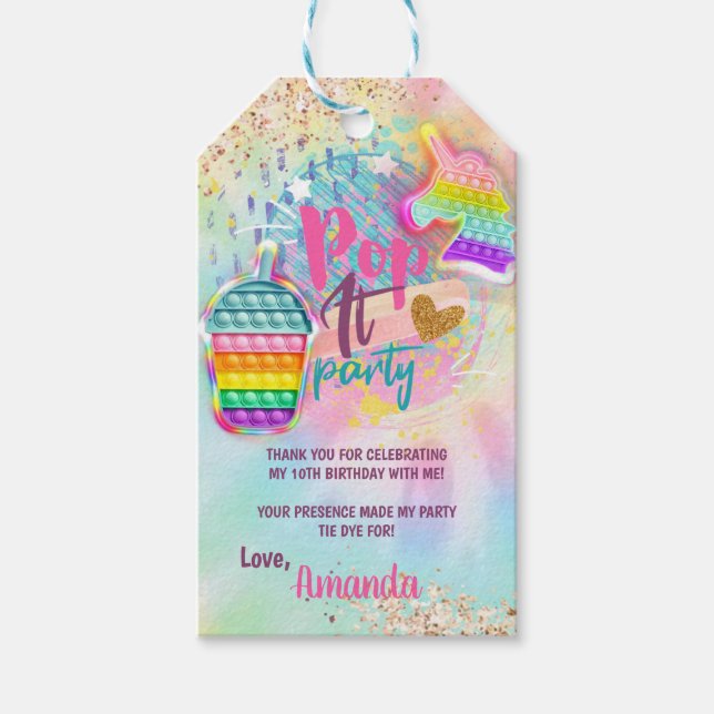 Étiquettes-cadeau Pop It Bubble Fidget Toy (Devant)