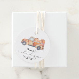 Étiquettes Cadeau Pop it when it pops - camion Citrouille -