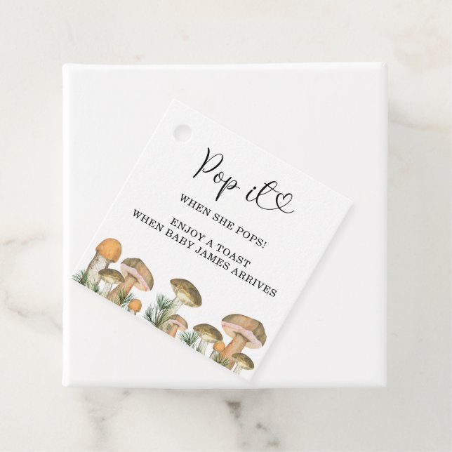 Étiquettes Cadeau Pop it when it pops - champignons - (En situation)