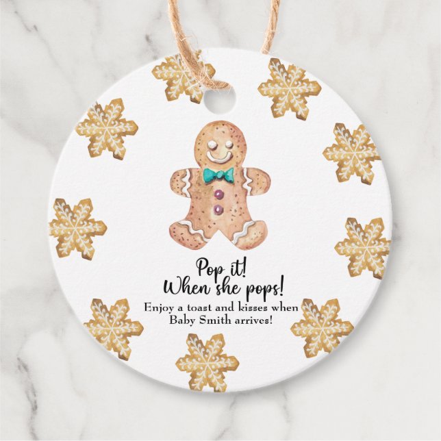 Étiquettes Cadeau Pop-le quand elle sonne ! cookies de Noël (Devant)