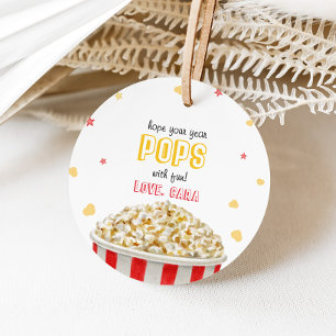 Étiquettes Cadeau Popcorn Bienvenue Retour à l'école Rond Favoriser