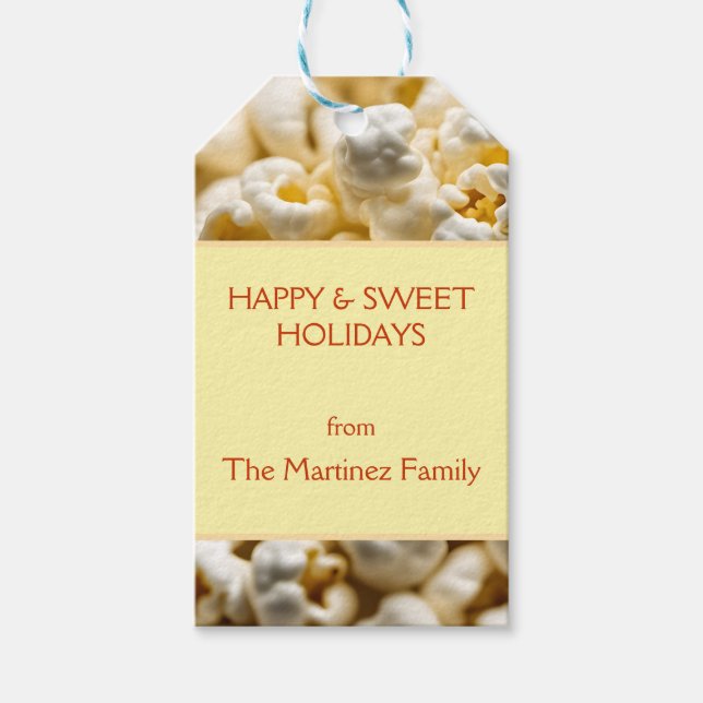 Étiquettes-cadeau Popcorn personnalisé (Devant)