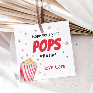 Étiquettes Cadeau Popcorn Retour à l'école Carré Favoriser les étiqu