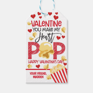 Étiquettes-cadeau Popcorn Valentine Vous faites mon coeur POP Favori