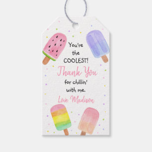 Étiquettes-cadeau Popsicle de fille moderne Vous êtes l'anniversaire