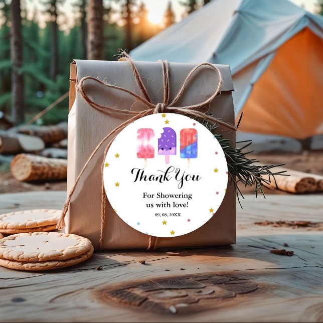 Étiquettes Cadeau Popsicle Elle est prête à pop Baby shower (Créateur téléchargé)