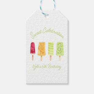 Étiquettes-cadeau Popsicle fête d'anniversaire