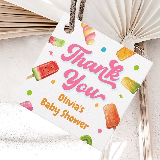 Étiquettes Cadeau Popsicle Prêt à pop Baby shower Merci (Créateur téléchargé)