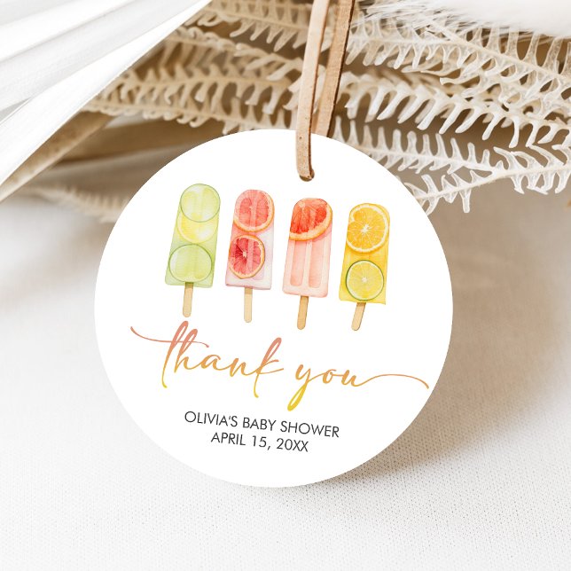 Étiquettes Cadeau Popsicle Ready to Pop Baby Shower (Popsicle Baby Shower Favor Tags)