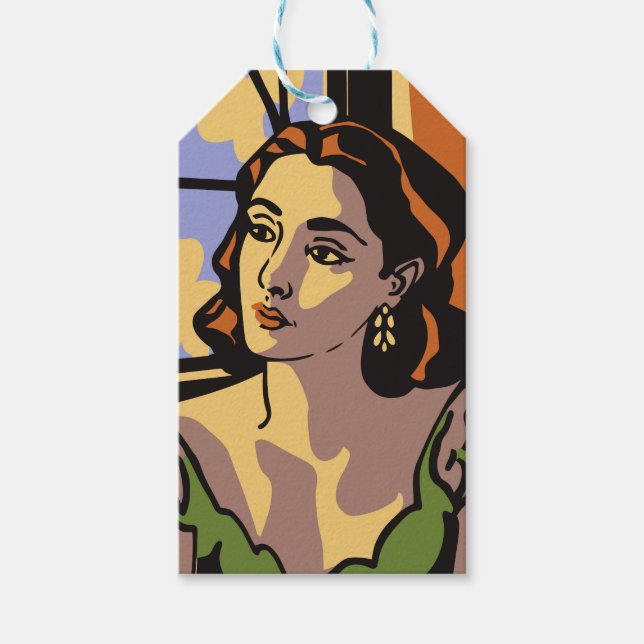 Étiquettes-cadeau Porte-femmes pop art (Devant)