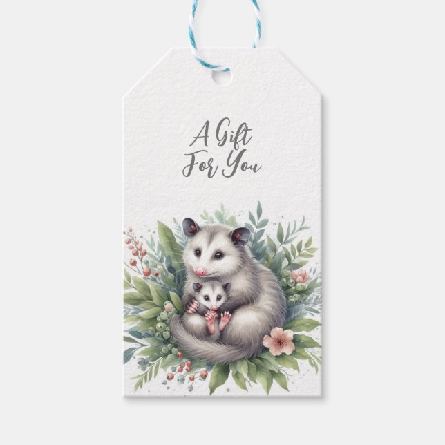 Étiquettes-cadeau Possum animal sauvage (Devant)