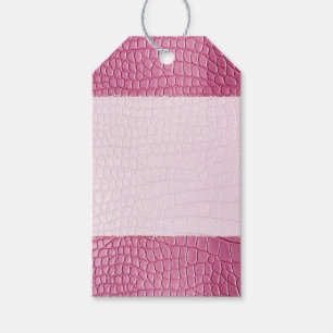 Étiquettes-cadeau Poster de animal Alligator rose
