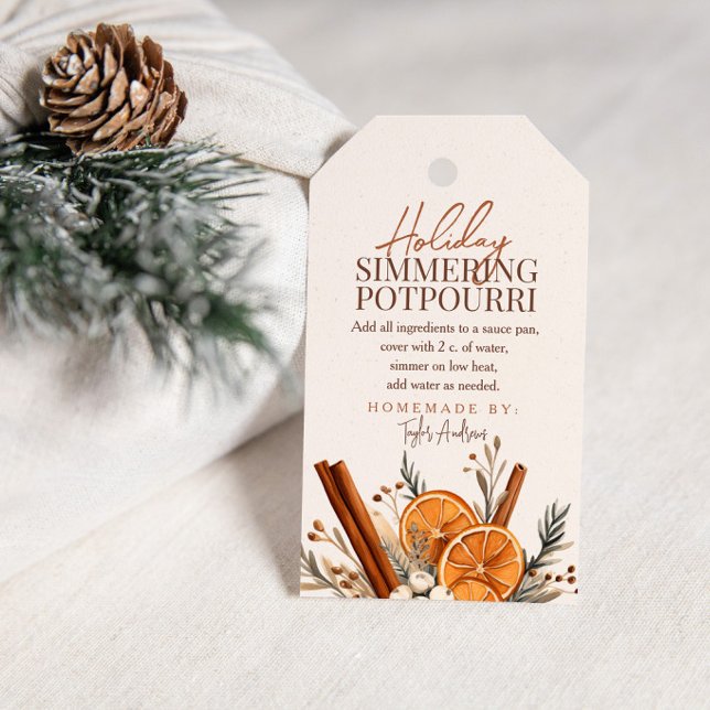 Étiquettes-cadeau Pot-pourri de fêtes à mijoter (Créateur téléchargé)