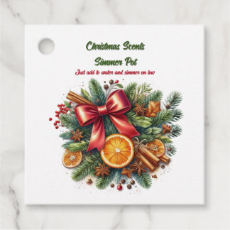 Étiquettes Cadeau Pot-pourri de Noël à chauffer