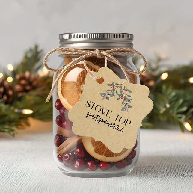 Étiquettes Cadeau Pot-pourri de Noël fait maison pour la cuisson sur (Créateur téléchargé)
