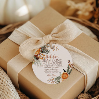 Étiquettes Cadeau Pot-pourri de Noël pour la saison des fêtes