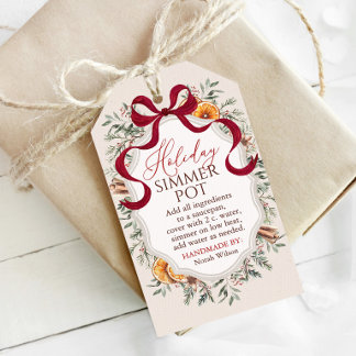 Étiquettes-cadeau Pot-pourri de Noël pour les Fêtes