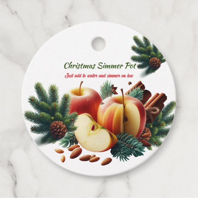 Étiquettes Cadeau Pot-pourri parfumé de Noël  (Devant)