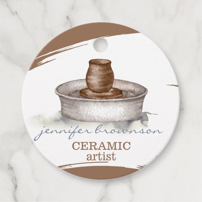 Étiquettes Cadeau Poterie céramique Artiste Outil sculpture entrepri (Devant)