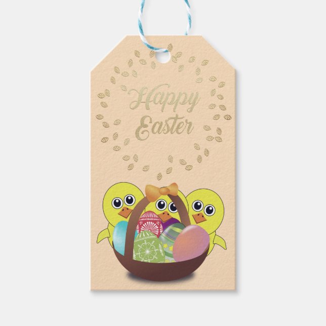 Étiquettes-cadeau Poulet de Pâques Parfait, Cool (Devant)