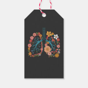 Étiquettes-cadeau Poumons floraux colorés Vector Illustration cadeau