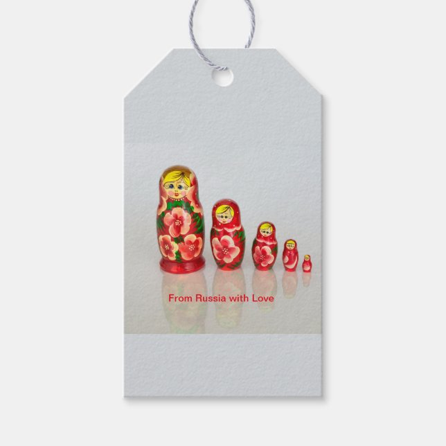Étiquettes-cadeau Poupées de Matryoshka (Devant)
