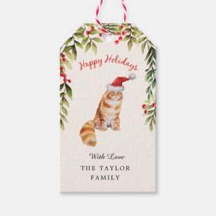 Étiquettes Cadeau pour Amateurs de Chats avec Père