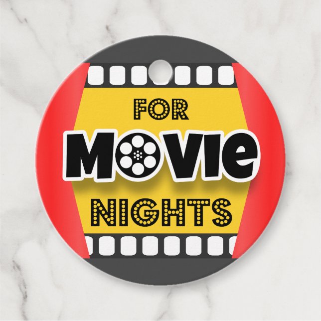 Étiquettes Cadeau Pour les soirées cinéma (Devant)