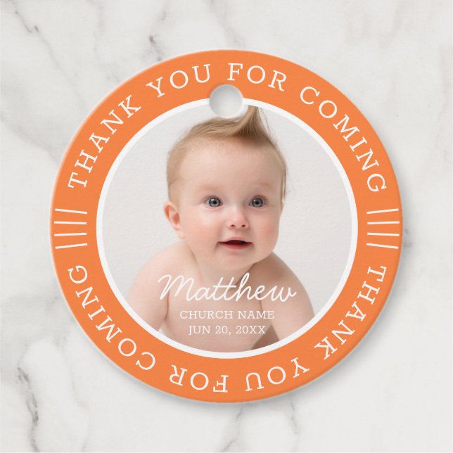 Étiquettes Cadeau Pour Lui Saint Merci Baptême Pour Venir Photo (Devant)