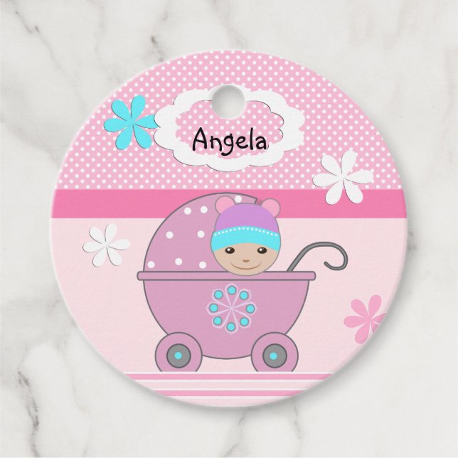 Étiquettes Cadeau Pour petite fille, petite fille (Devant)