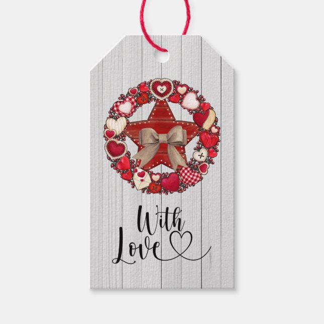 Étiquettes-cadeau Pour vous avec amour (Devant)