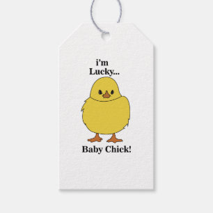 Étiquettes-cadeau Poussins Je suis Lucky Baby Chick