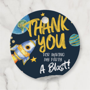 ÉTIQUETTES CADEAU PREMIER ANNIVERSAIRE, ANNIVERSAIRE SPATIAL, BLAST