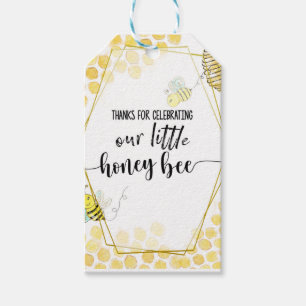 ÉTIQUETTES-CADEAU PREMIER ANNIVERSAIRE, BEE PARTY, BEE THEMED