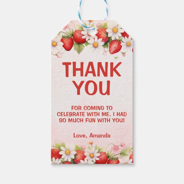 Étiquettes-cadeau Premier anniversaire Berry Sweet (Devant)