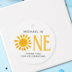Étiquettes Cadeau Premier anniversaire Merci du soleil