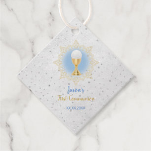 Étiquettes Cadeau premier garçon communion