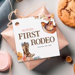 Étiquettes Cadeau Premier Rodéo Western Girl 1er Anniversaire