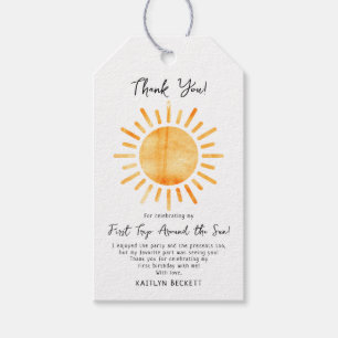 Étiquettes-cadeau Premier Voyage Autour Du Soleil 1Er Anniversaire