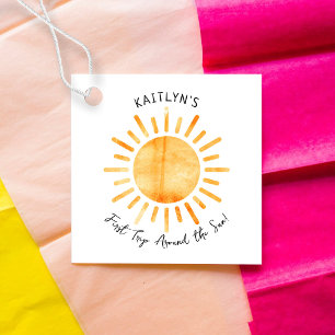 Étiquettes Cadeau Premier Voyage Autour Du Soleil 1Er Anniversaire