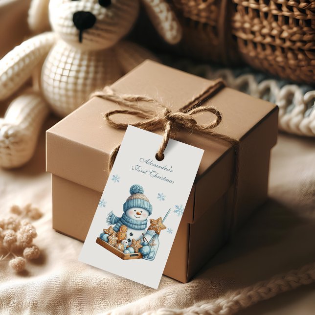 Étiquettes-cadeau Première Annonce de Naissance à Noël (Créateur téléchargé)
