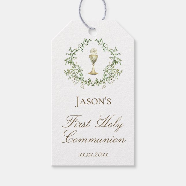 Étiquettes-cadeau Première communion  (Devant)